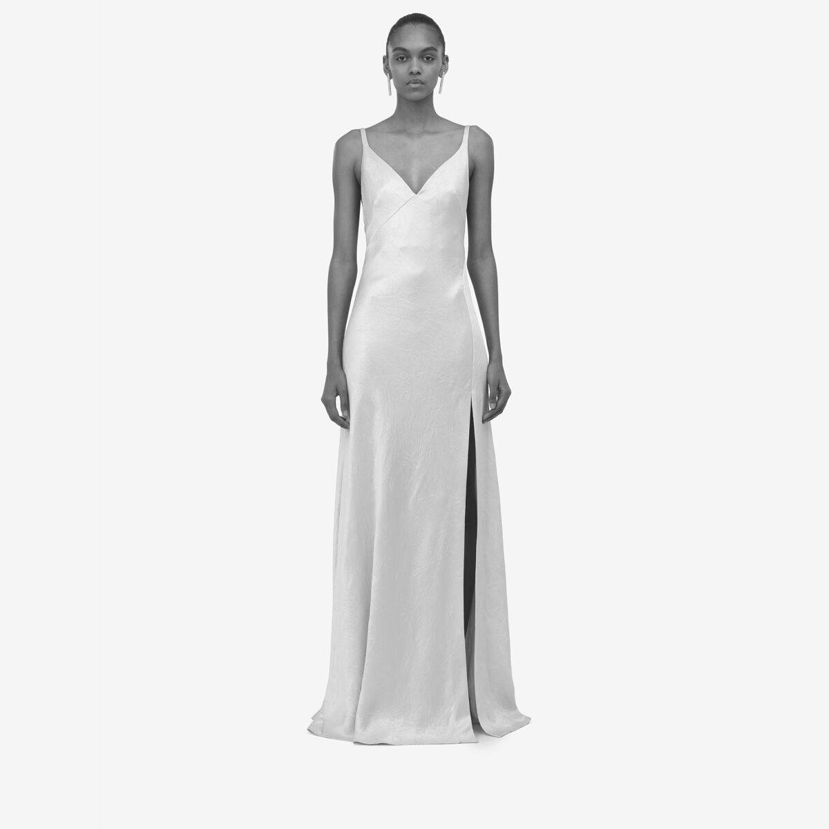 Alexander McQueen Women's Green Slip Dress - 8 (Acetate)